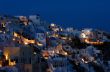 The village of Oia at dusk