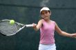 Girl playing tennis
