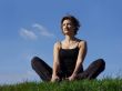 Beautiful woman in grass