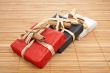 Three gifts on bamboo mat