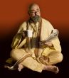 Funny Guru with Newspaper and Coffee