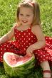 Girl eating watermelon