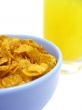 Bowl of cereal and orange juice