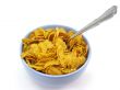 Bowl of cereal with spoon, clipping path included