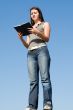 girl reads book