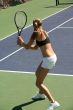 Woman playing tennis