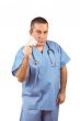 Doctor holding a pills