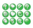 Glossy Green Buttons