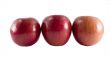 three fresh fuji apples