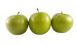 three fresh green apples