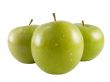 three fresh green apples