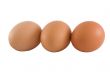three brown eggs