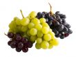 Fresh red, black and green grapes