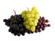 fresh red, black and white grapes