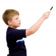 schoolboy with a pen