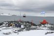 Cruise ship tourists visiting polar research