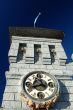 clock on a haunted castle