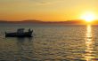 Fishing boat at sunset