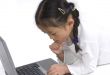 Young girl on a laptop