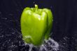 pepper with water splash