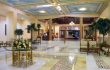 Hall in hotel with marble floor