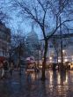rainy evening on Monmartre in Paris