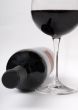 Wine bottle and glass