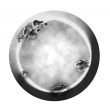 Isolated Dented Metal Buttun