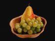 pear and grapes