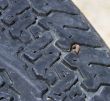 Tire with a nail
