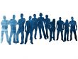 textures style of people silhouettes