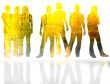 textures style of people silhouettes