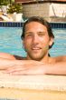 young man in the swimmingpool