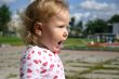Screaming toddler outdoors