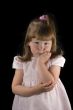 Upset thoughtful little girl