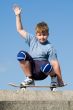boy with skateboard
