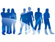 textures style of people silhouettes