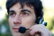 Customer Service Representative with headset