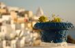 Blue pot in Santorini