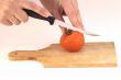 Cutting a tomato