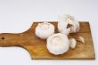 garlic on a wooden plate