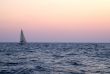 sunset on a yacht
