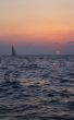 sunset on a yacht