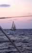 sunset on a yacht