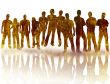 textures style of people silhouettes