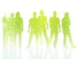 textures style of people silhouettes