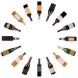 Wine bottles composition