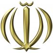 3D Golden Coat of Arms of Iran