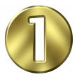 3D Golden Framed Number 1