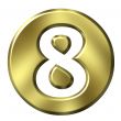 3D Golden Framed Number 8
